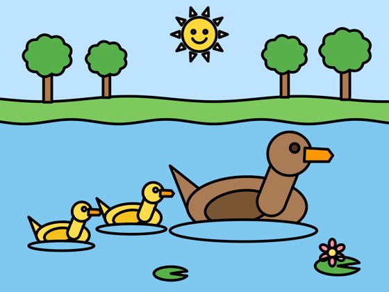 Ducks on a pond