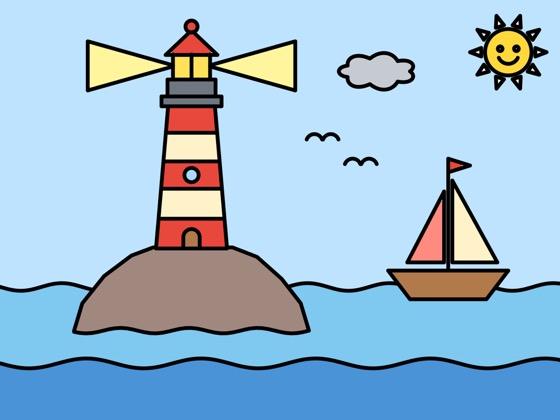 Lighthouse by the sea