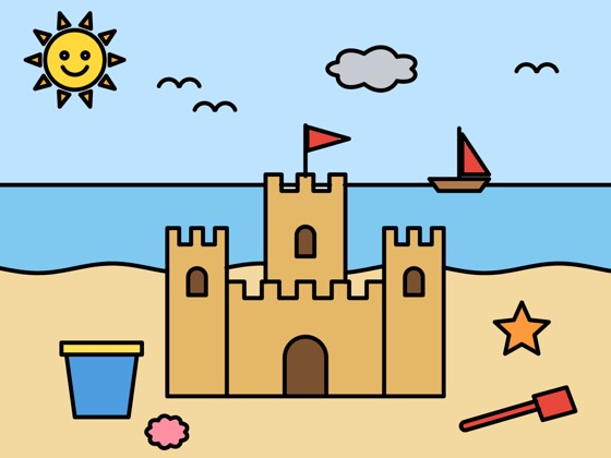 Sandcastle on the beach